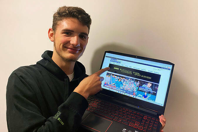 Au coeur de Sport Business Mag avec notre étudiant Luca