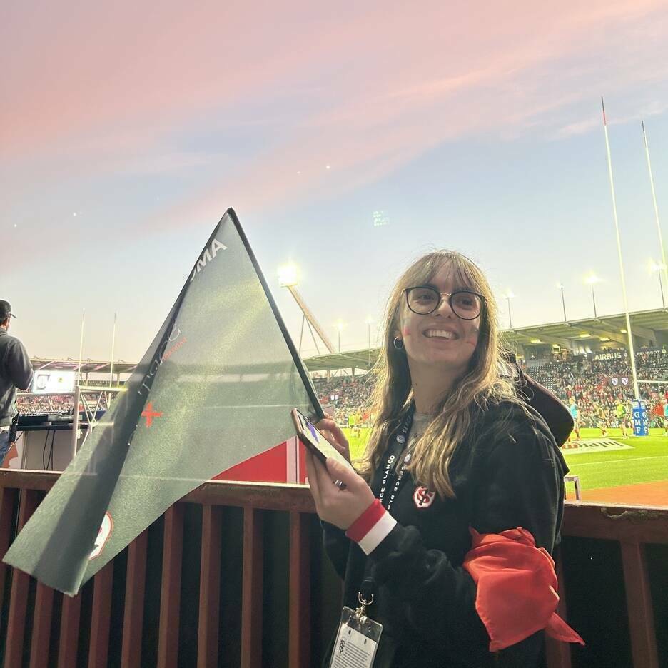 Etudiante Supporte Stade Toulousain Campus AMOS Toulouse