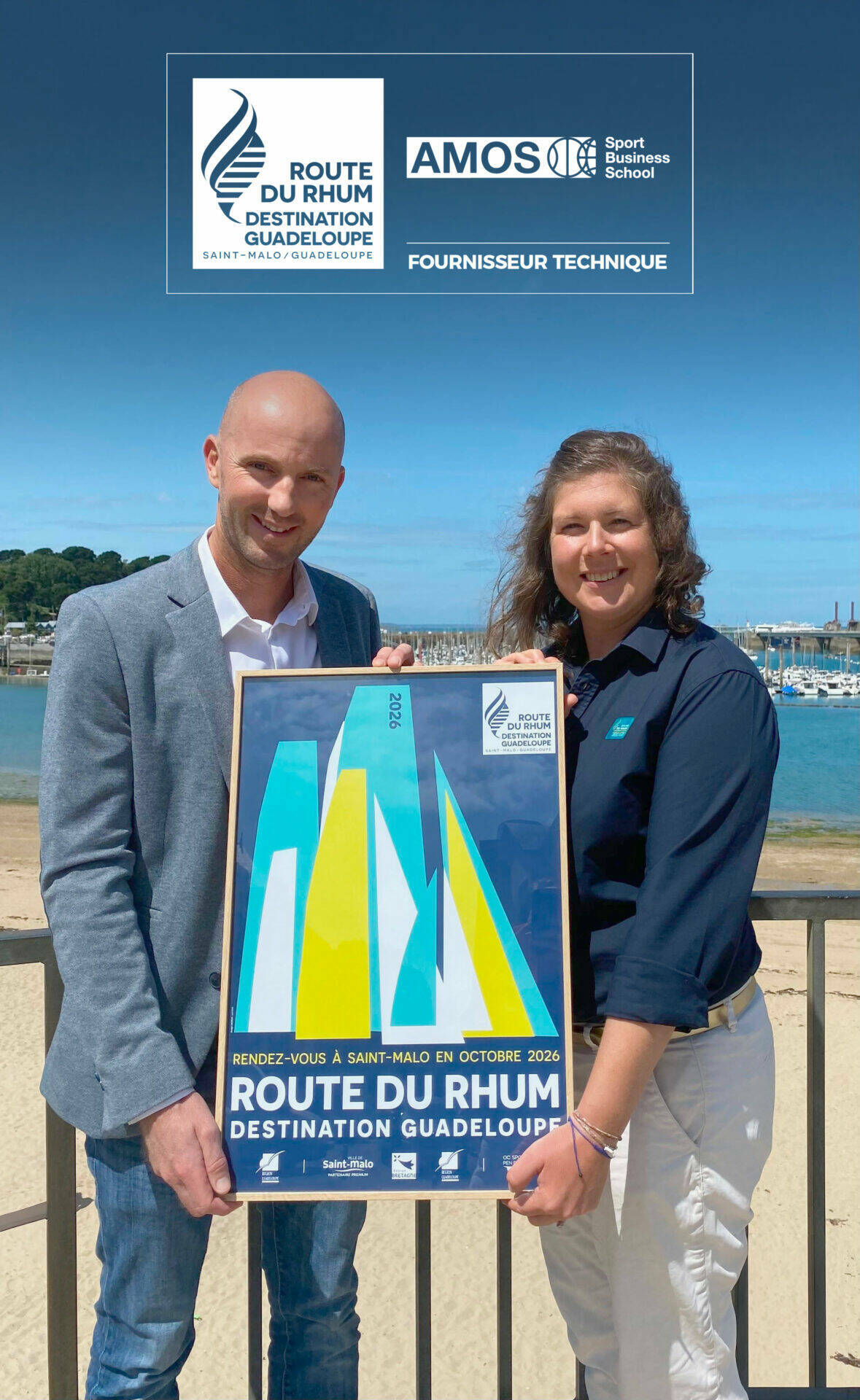 Communiqué de presse : AMOS Sport Business School et la Route du Rhum – Destination Guadeloupe renouvellent leur aventure