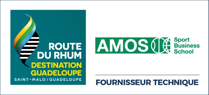 Logo du partenariat entre AMOS et la Route du Rhum