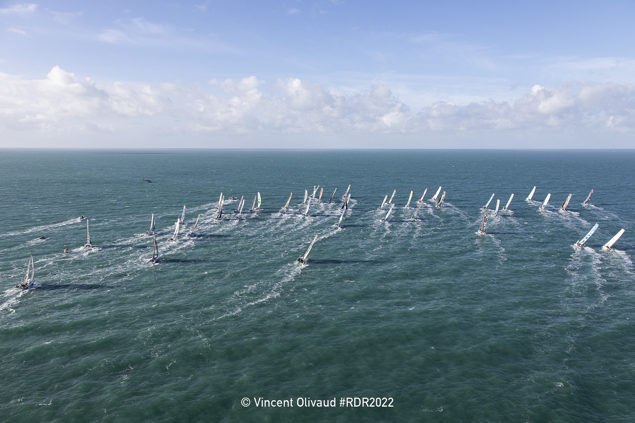 Vue aérienne du départ de la Route du Rhum – Destination Guadeloupe